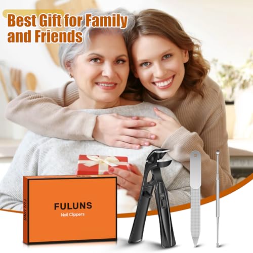 Nail Clippers for Thick Nails for Seniors, 2026 Large Angled Toenail Clippers for Thick Toenails with Wide Opening, Heavy Duty Nail Cutter Long Handle Fingernail Clipper Gifts for Men Women Adults - style: Black Angled Head Nail Clippers