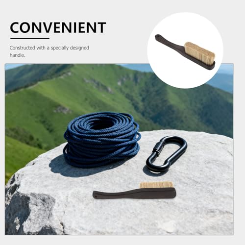 iplusmile Boar Hair Climbing Chalk Brush with Wooden Handle Fine Bristle Rock Climbing Wall Cleaner for Outdoor Bouldering and Indoor Holds Grip Chalk Dust Remover Tool for Climbers
