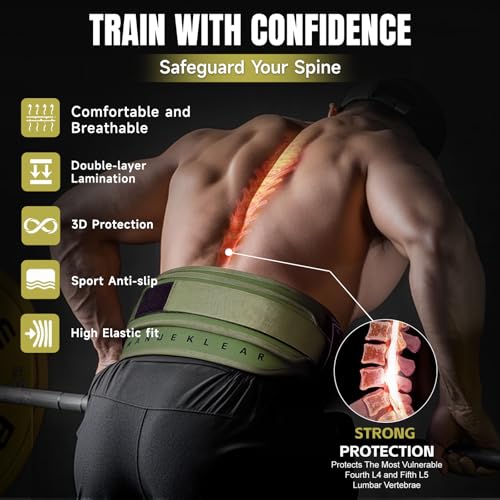 MANUEKLEAR 2-in-1 Weightlifting Belt & Dip Belt with 36.7 IN Rope, Double-Layer Weight Lifting Belts, Powerlifting Gym Weighted Belt for Pull Up Squat - color: Olive Drab, size: S(26-29in)