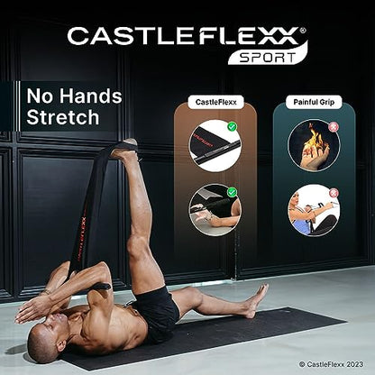 CastleFlexx Mobility and Full Body Strengthening Device - color: Black/Red, size: Standard 5'0 - 5'8