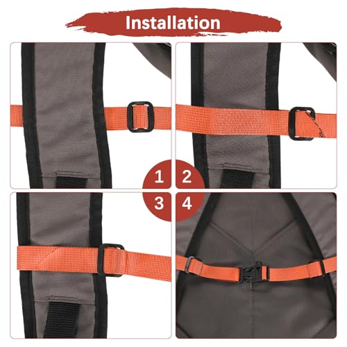 Backpack Chest Strap Sternum Straps with Emergency Whistle Buckle for Backpack Replacement & Hiking - color: Orange