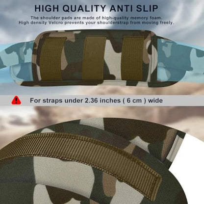 ZINZ 2-Pack Professional Tactical Shoulder Pad, Ultra-Thick & Breathable Cushion for Vest Shoulder Straps and Backpacks, Comfort & Durable - color: Camouflage Green