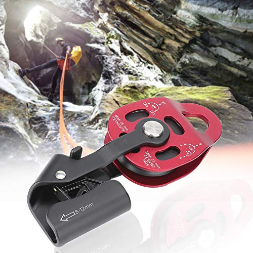 Keenso Climbing Pulley, 4KN Load Capacity, Aluminium Construction Single Rope Pulley, Compact and Durable for Indoor Climbing, Outdoor Climbing, Training Equipment, Home Gym