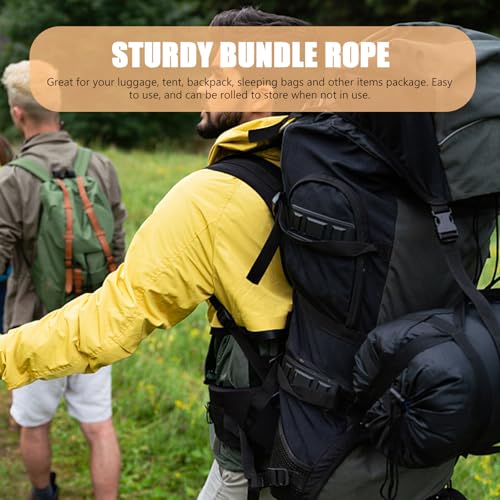 2pcs Heavy Duty Nylon Bundle Straps with Buckle, Sturdy Adjustable Cargo Securing Webbing Belt for Backpack, Tent, Yoga Mat Fastening and Load Tightening