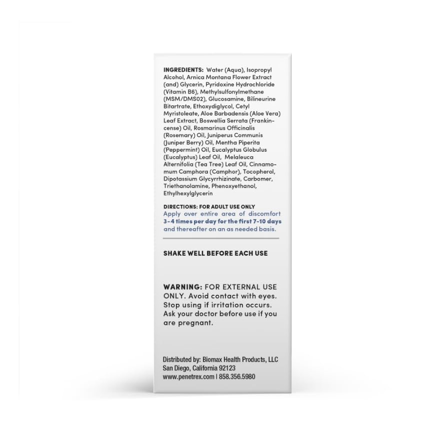 Penetrex Roll-on Gel with Arnica, Vitamin B6 & MSM (2.5 Oz.) - size: 2.5 Ounce (Pack of 1)