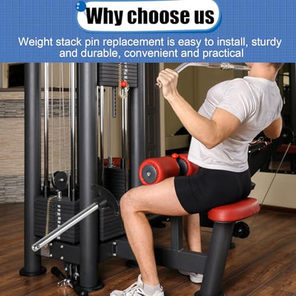 NQEUEPN Weight Stack Pin Locking Space Universal Selector Loading Pin for Home Gym Exercise Machine Accessories - size: 4.4 "