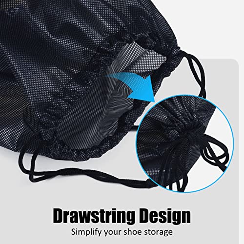 Gloppie Shoe Bags for Travel, (4-Pack) Shoe Storage Bag with Drawstring, Packing Organizer for Sneakers, Gym, Luggage, Closet, Weekender Overnight Travel Essentials - style: 4-pack