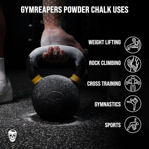 Gymreapers Gym Chalk, Athletic Powder Chalk for Maximum Grip Magnesium Carbonate Chalk for Powerlifting, Weightlifting, Rock Climbing, Gymnastics Chalk Block (8-2oz Chalk Blocks)