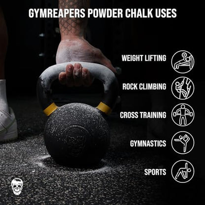 Gymreapers Gym Chalk, Athletic Powder Chalk for Maximum Grip Magnesium Carbonate Chalk for Powerlifting, Weightlifting, Rock Climbing, Gymnastics Chalk Block (8-2oz Chalk Blocks)