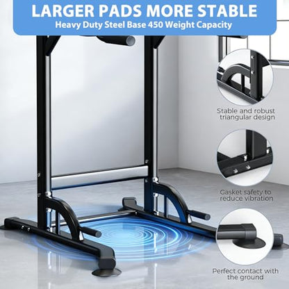 ZENOVA Pull Up Bar, Multi-Function Pull Up Dip Bar Station, Home Gym Workout Strength Training Equipment for Men Women Muscle Building - color: Black