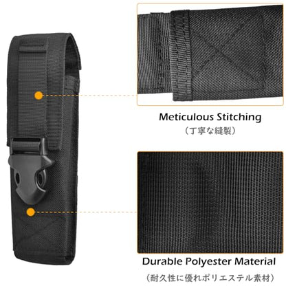 TRIWONDER Tactical Phone Pouch Molle, Smartphone Holster Bag EDC Utility Cellphone Lock Card Holder Organizer Fit for Waist Belt Case - color: 12 Black