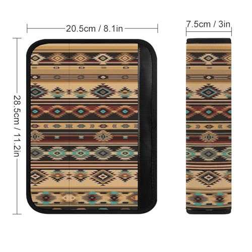 Soft Padded Seat Belt Shoulder Pad for Elderly Support, Stroller Pushchair High Chair, 2 Pack Southwestern Aztec Shoulder Harness Cover Neck and Shoulder Support - color: Pattern 1096