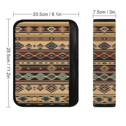 Soft Padded Seat Belt Shoulder Pad for Elderly Support, Stroller Pushchair High Chair, 2 Pack Southwestern Aztec Shoulder Harness Cover Neck and Shoulder Support - color: Pattern 1096