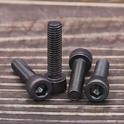 1/4-20 x 1 Socket Head Cap Screws Bolts, 12.9 Grade Alloy Steel, Black Oxide Finish, Allen Hex Drive, Full Thread, 50 PCS - size: 1/4-20 x 1"