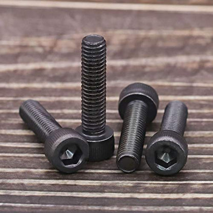 1/4-20 x 1 Socket Head Cap Screws Bolts, 12.9 Grade Alloy Steel, Black Oxide Finish, Allen Hex Drive, Full Thread, 50 PCS - size: 1/4-20 x 1"