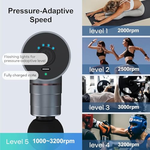 arboleaf Hot and Cold Massage Gun Deep Tissue, Percussion Muscle Massager | Targeted Temperature Control with Deep Percussion Massage for Muscle Warm-Up, Post-Workout Recovery, and Relaxation - color: Slategray