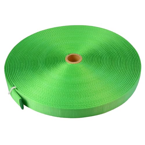 SEPEAK 1 inch Nylon Tubular Webbing UIAA Certified,1pc, Green, 20 Yard | 20kN/4500lbs Heavy Duty Webbing Straps for Outdoor Climbing, Rescue, Firefighting, Hanging, Rigging - color: Green, size: 1 inch x 20 yard