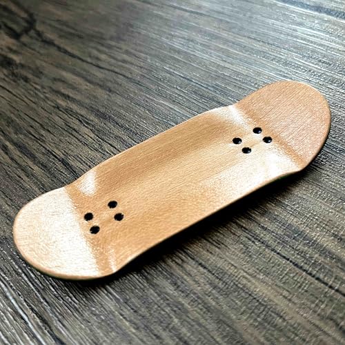 Pro Fingerboard Complete (5-Layer 35mm Deep concave Handmade Maple Deck + Hex (36mm) Truck + Pro Ice Wheels) (Brown)