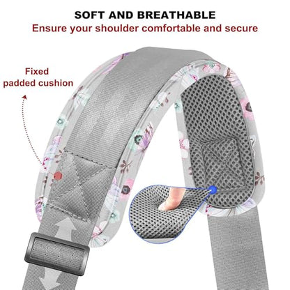 ZINZ 75" Shoulder Strap with Fixed Pad and Dual Balanced Buckles，Butterfly - color: Butterfly