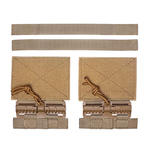 Tactical MOLLE Vest Quick Release Buckle Set Fast Fit Molle Side Belt Cummerbund Straps for JPC CPC NCP XPC 420 Vest - color: Khaki