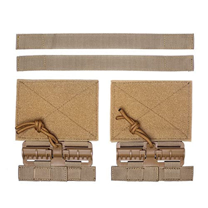 Tactical MOLLE Vest Quick Release Buckle Set Fast Fit Molle Side Belt Cummerbund Straps for JPC CPC NCP XPC 420 Vest - color: Khaki
