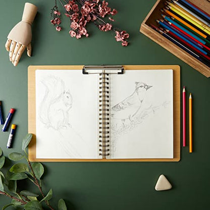 Juvale Wooden Clipboard - 11.5 x 17 in, Natural Wood - Lap Board & Lap Easel - Legal Size Clipboard for Forms - Portable Drawing Board - size: 11.5-x-17-inch
