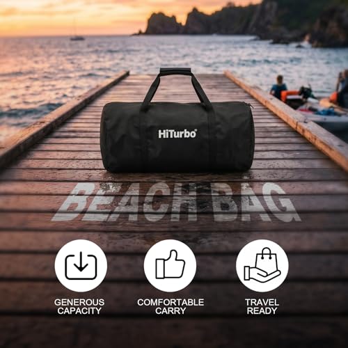 Hiturbo 100L Duffel Scuba Bag: Dive Bags Water Sports Gear | Swimmer Equipment Carry Bag for Diving Surfing Snorkeling Kayaking Boating Spearfishing Beach Pool Travel Duffle - color: Solid