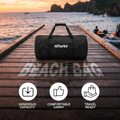 Hiturbo 100L Duffel Scuba Bag: Dive Bags Water Sports Gear | Swimmer Equipment Carry Bag for Diving Surfing Snorkeling Kayaking Boating Spearfishing Beach Pool Travel Duffle - color: Solid