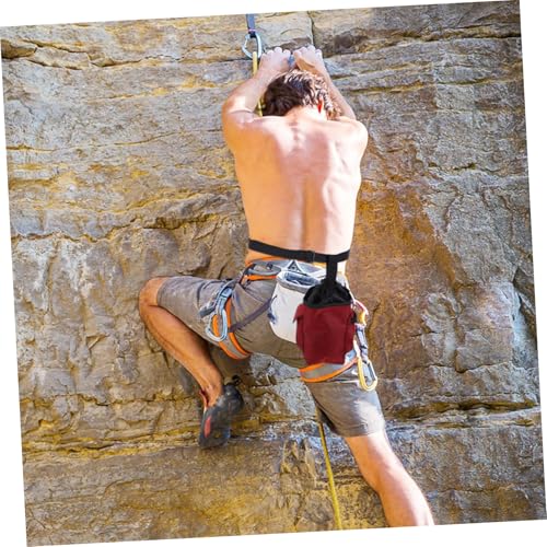 Toyvian Unique Chalk Bag with Closure and Zipper Storage Pockets for Bouldering Rock Climbing and Gymnastics Design for Secure Gear Storage
