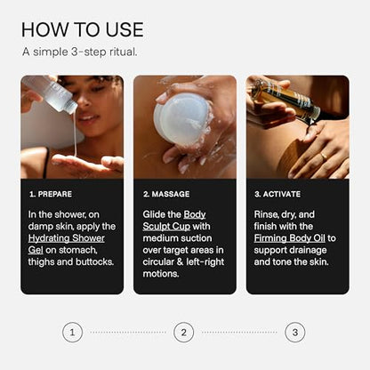 biotyspa 3-Step Body Sculpt Kit - Clinically Proven Anti-Cellulite Ritual with Silicone Cupping Tool, Firming Oil & Shower Gel - Visibly Smooths, Firms & Contours - 3pc Set, Made in Australia - size: 1 Ounce (Pack of 2)