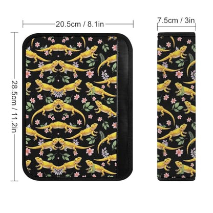 Universal Soft and Comfortable Bearded Dragon Cute Animal Lizard Seat Belt Shoulder Pad for Kids, Most Cars, 1 Pair Seat Belt Covers Cushion Anti-Slip Pad - color: Pattern 784