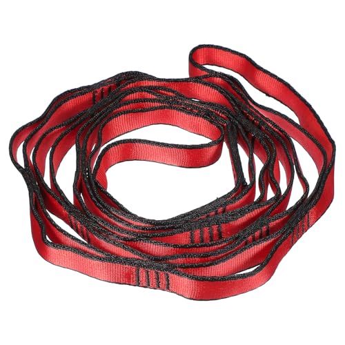 PATIKIL 22KN Adjustable Daisy Chain Yoga Extend Belt, Nylon Climbing Sling Straps for Home Workout Exercise Pilates Gymnastics - color: Red, size: 1.8M