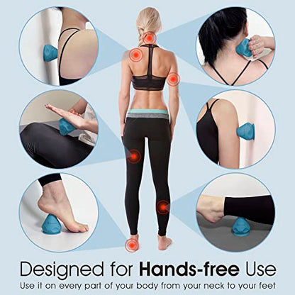 Solacium Mountable Massage Therapy Tool - Multi-Surface Suction Cup Wall Massage Tool for Sore Muscles, Myofascial Release, Stress Relief, Trigger Point and Deep Tissue Massage (Light Blue) - color: Light Blue