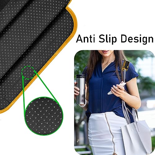 ZINZ Universal Shoulder Pad with Ultra Thick Cushion for Bag Luggage Bag Crossbody, Plus Long & Anti-Slip & Breathable,Black-Yellow Edge - color: Black-yellow Edge