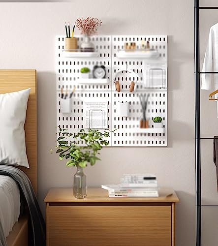 peg Board Display Stand, Kitchen Top Shelf Storage Wall Nail-Free Wall Plastic Hanging Board Free Punching Bathroom Accessories Hook(Style 1) - color: Style 1