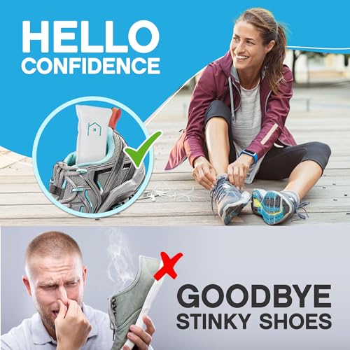 NonScents Shoe Deodorizer 1-Pack (2 Count) - Odor Eliminator, Air Freshener, Smell Absorber, Scent Remover for Shoes, Gym Bags, Soccer Cleats, Closets, Pet Area, Reusable - Shoe Deodorant - size: 1 Count (Pack of 2)