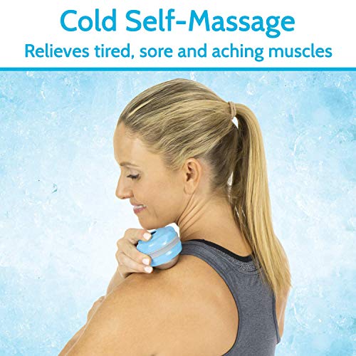 Arctic Flex Cold Massage Roller Ball (2 Pack) - Cryoball Massage Hand Ice | Ball - Sore Muscle Cold Therapy - Deep Tissue Depuffer Pain Relief - Jaw Eye Ice Depuffing Tool for Migraine, Injury, Foot