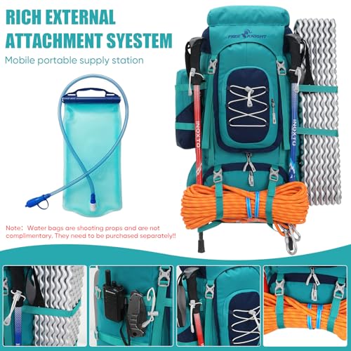 Bseash 70L (65+5) Waterproof Hiking Camping Backpack with Rain Cover, Outdoor Sport Travel Daypack for Climbing Touring (Red) - color: Red