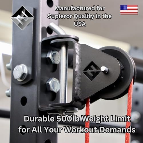 F&F STEEL Rack Mounted Swivel Pulley - 180 Degree Smooth-Glide Pulley for Full-Body Workouts, Home Gym Compatible - style: RMSP - Silver Aluminum Wheel