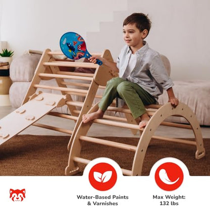 Montessori Climbing Set for Kids Ages 2–8:Triangle, Arch and Ramp | 3in1 Montessori Set, Activity Gym for Toddlers
