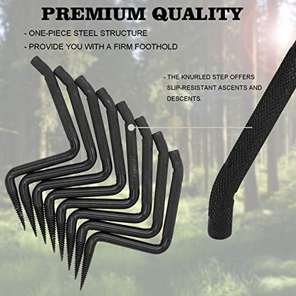 4 inch Screw-in Tree Steps for Hunting, Can Hold up to 705 lbs Fits Climbing to Tree Stands, with Slip-Resistant knurling Pattern (8Pack)