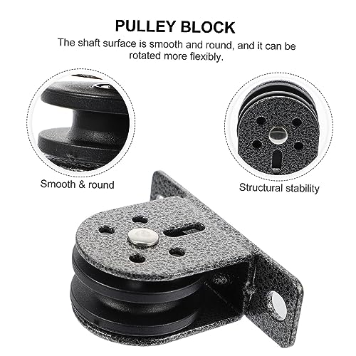 Kisangel 2pcs Bearing Pulley Fitness Equipment for Home Workouts Heavy Duty Mute Wheel with Bolts Smooth Sliding Lifting Pulley for Indoor and Outdoor Use
