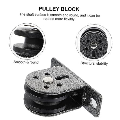 Kisangel 2pcs Bearing Pulley Fitness Equipment for Home Workouts Heavy Duty Mute Wheel with Bolts Smooth Sliding Lifting Pulley for Indoor and Outdoor Use