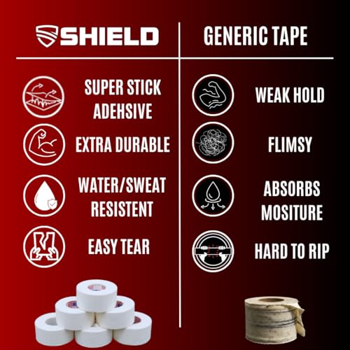 SHIELD Combat Tape 1" Inch x 10 Yards, 6 Pack, White