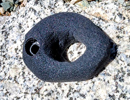 Large Finger Pocket Polyurethane Bolt-On Rock Climbing Wall Hand Hold - color: black