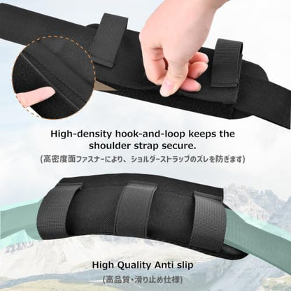 Azarxis Wide Replacement Shoulder Strap Adjustable Crossbody Canvas Webbing for Messenger Bag Laptop Computer Bag - color: #4 Black