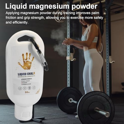 Lifting Chalk Liquid Long-Lasting Liquid Chalk | Strong Grip Hand Fluid, Grip Fluid, Gym Accessories for Pole Dancing, Weightlifting, Rock Climbing, Bodybuilding, Bouldering - color: 50ML