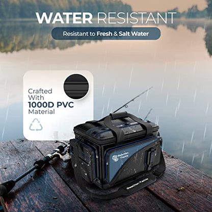 Reaction Tackle Saltwater Fishing Tackle Bags, Water Resistant 1000D PVC Tackle Box Bag with Removable Dividers, Fits 3600 and 3700 Trays, Small - size: Small Bag