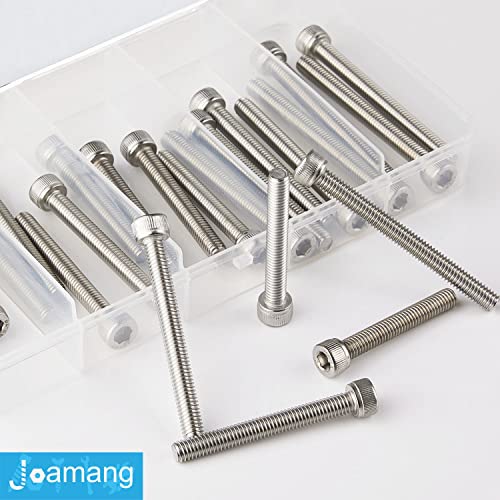 M5 x 40mm 45mm 50mm 55mm 60mm Socket Head Cap Screws Bolts, Stainless Steel 304, Metric Allen Hex Drive, Bright Finish, Fully Threaded, Assortment Kit 25PCS - size: Socket M5x40-60 mm