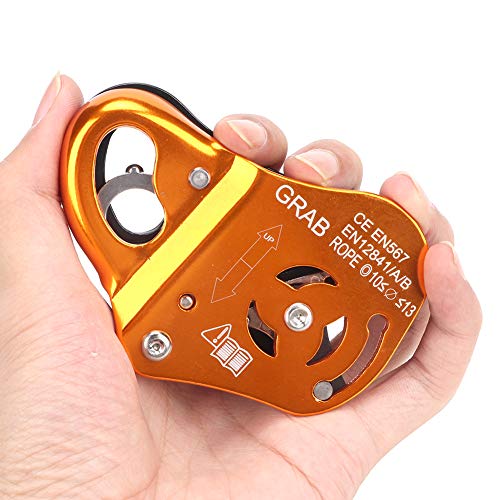 Alvinlite Climbing Pulley, Climbing Grab Rope Self-Locking Fall Rope Protector Climbing Pulley for Outdoor Rock Working - size: Load capacity 100KG, style: Safety Rope Protector